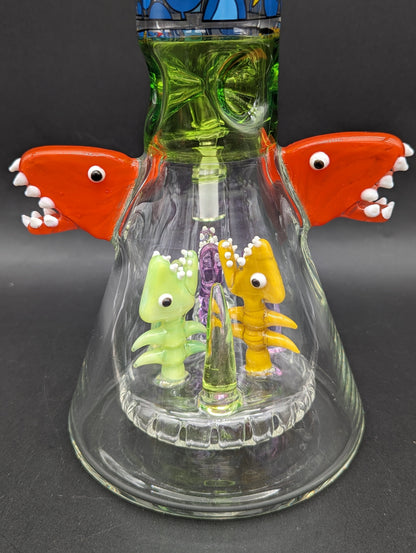 Cheech Glass - 15" Whimsical Shark Themed Beaker-Avernic Smoke Shop