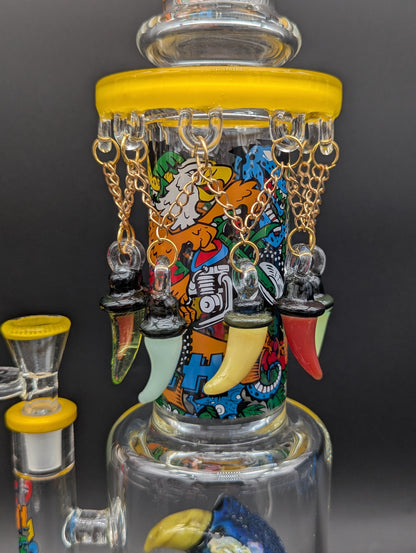 Cheech Glass - 15.5" Angry Parrot Water Pipe-Avernic Smoke Shop