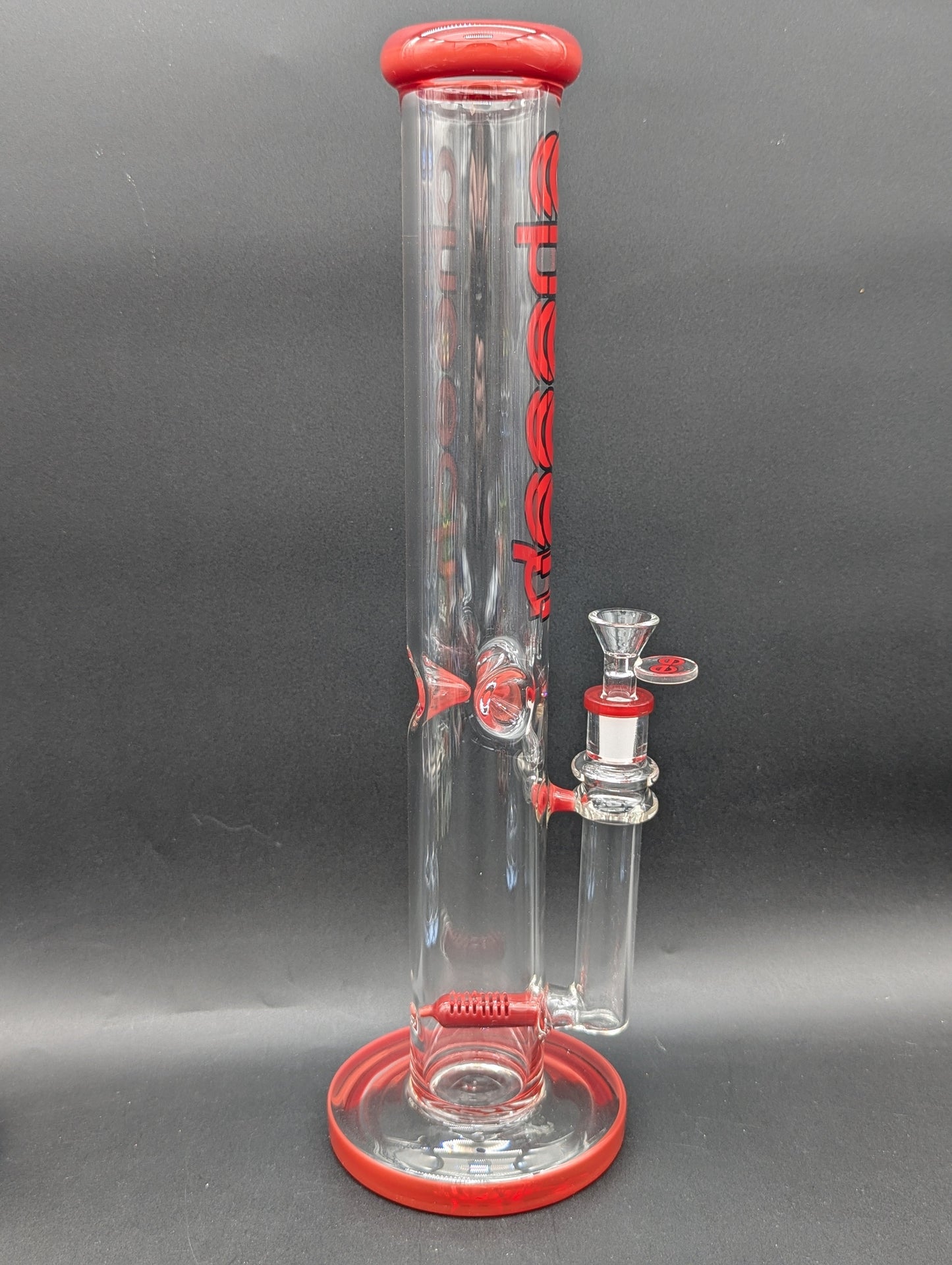 Cheech Glass - 16" Color Rim Straight Tube Water Pipe-Avernic Smoke Shop