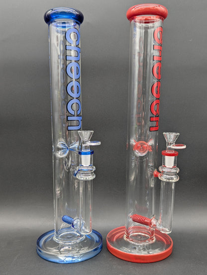 Cheech Glass - 16" Color Rim Straight Tube Water Pipe-Avernic Smoke Shop