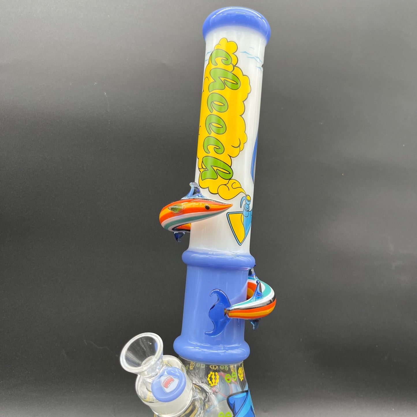 Cheech Glass - Sharknado Beaker Water Pipe - Meech Madness Smoke Shop