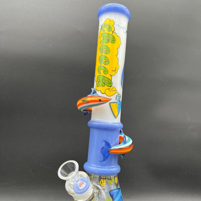 Cheech Glass - Sharknado Beaker Water Pipe - Meech Madness Smoke Shop