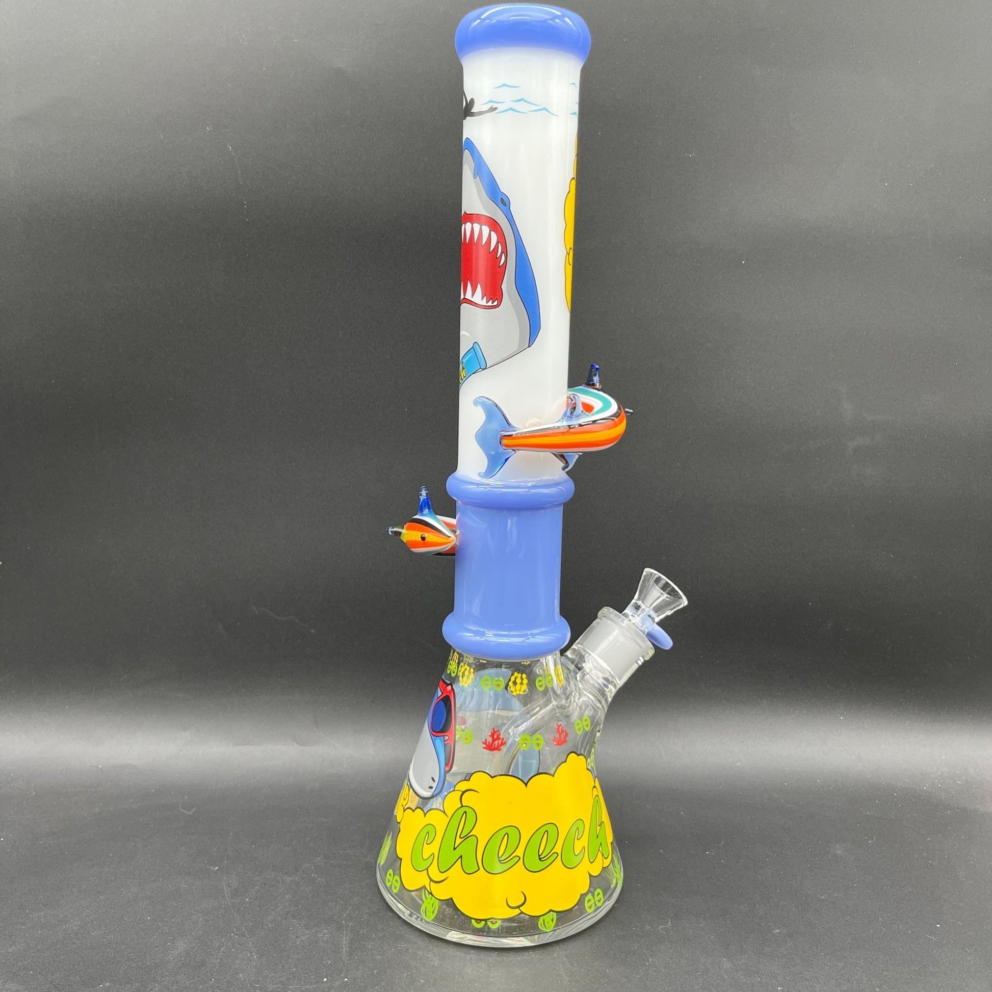 Cheech Glass - Sharknado Beaker Water Pipe - Meech Madness Smoke Shop