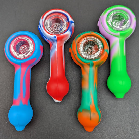 Classic Silicone Spoon Hand Pipe w/ Screen