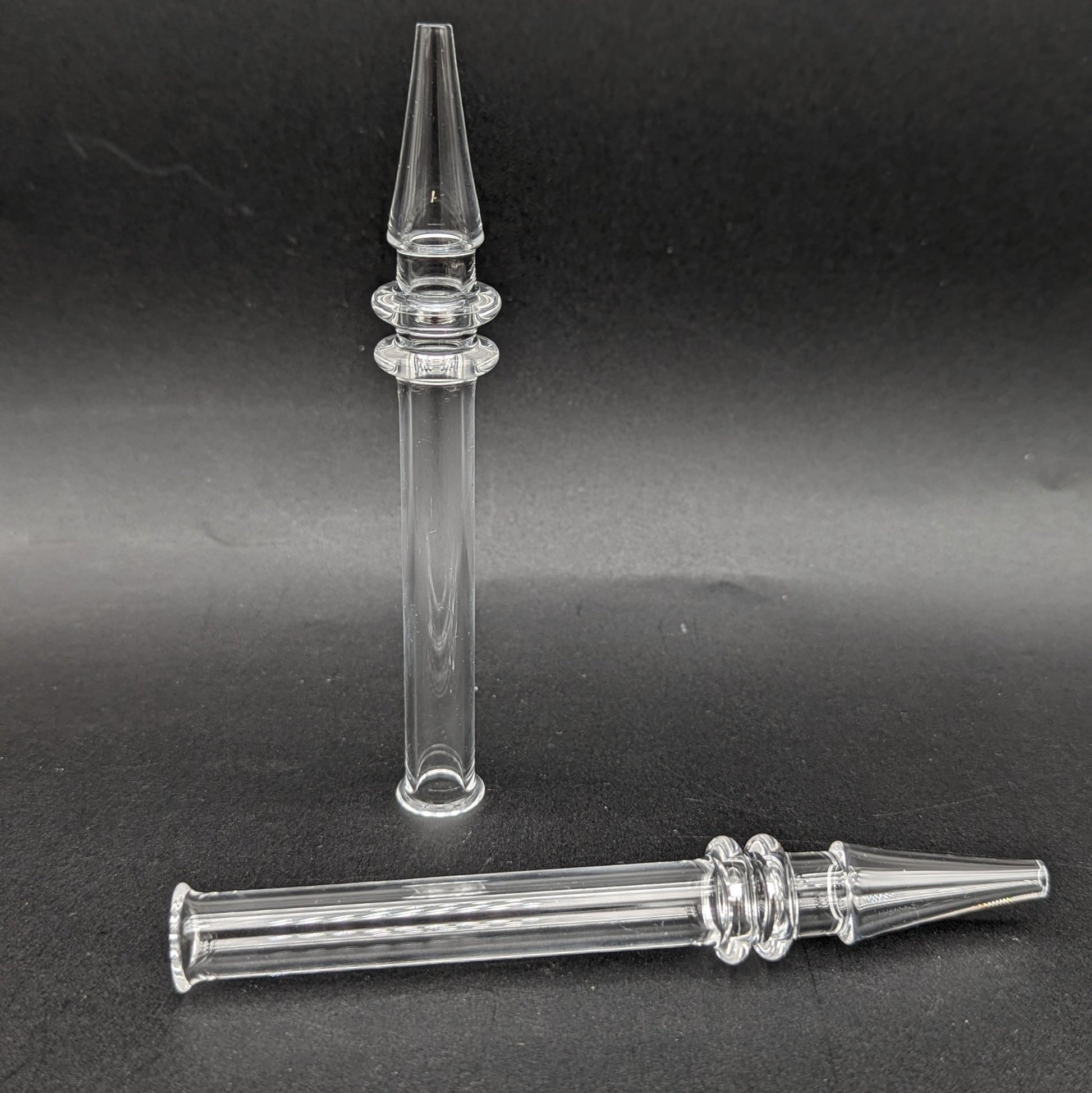 Clear Quartz One Piece Dab Straw - Meech Madness Smoke Shop