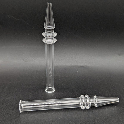 Clear Quartz One Piece Dab Straw - Meech Madness Smoke Shop