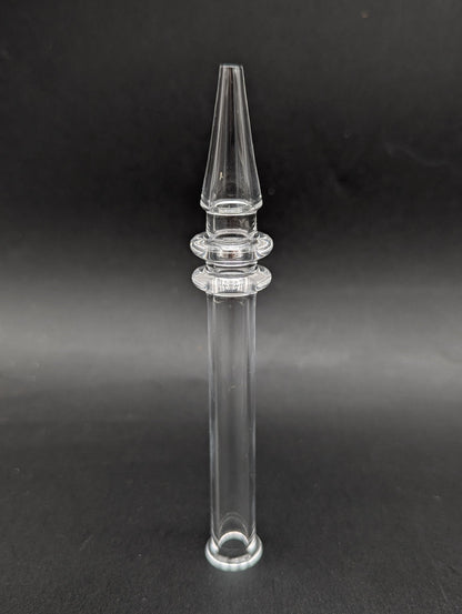 Clear Quartz One Piece Dab Straw - Meech Madness Smoke Shop