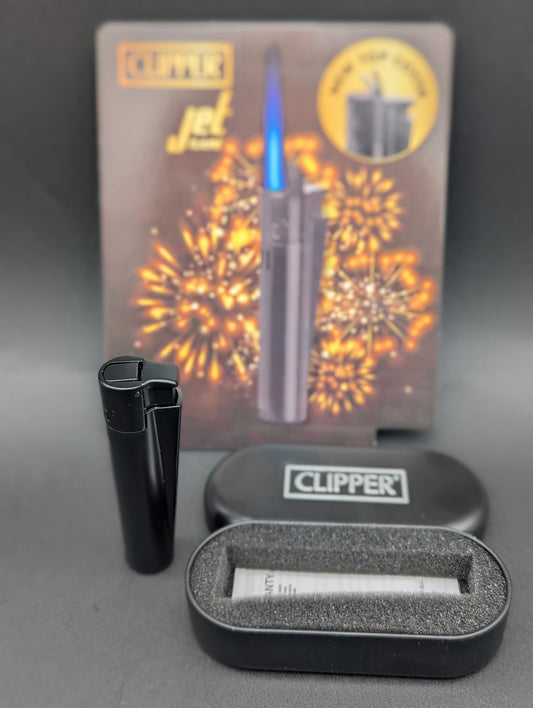 Clipper Jet Lighter - Matte Black w/ Case