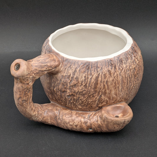 Coconut Ceramic Mug + Pipe Combo