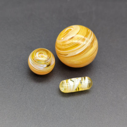 Color Swirl Marble + Pill Set for Terp Slurpers - Avernic Smoke Shop