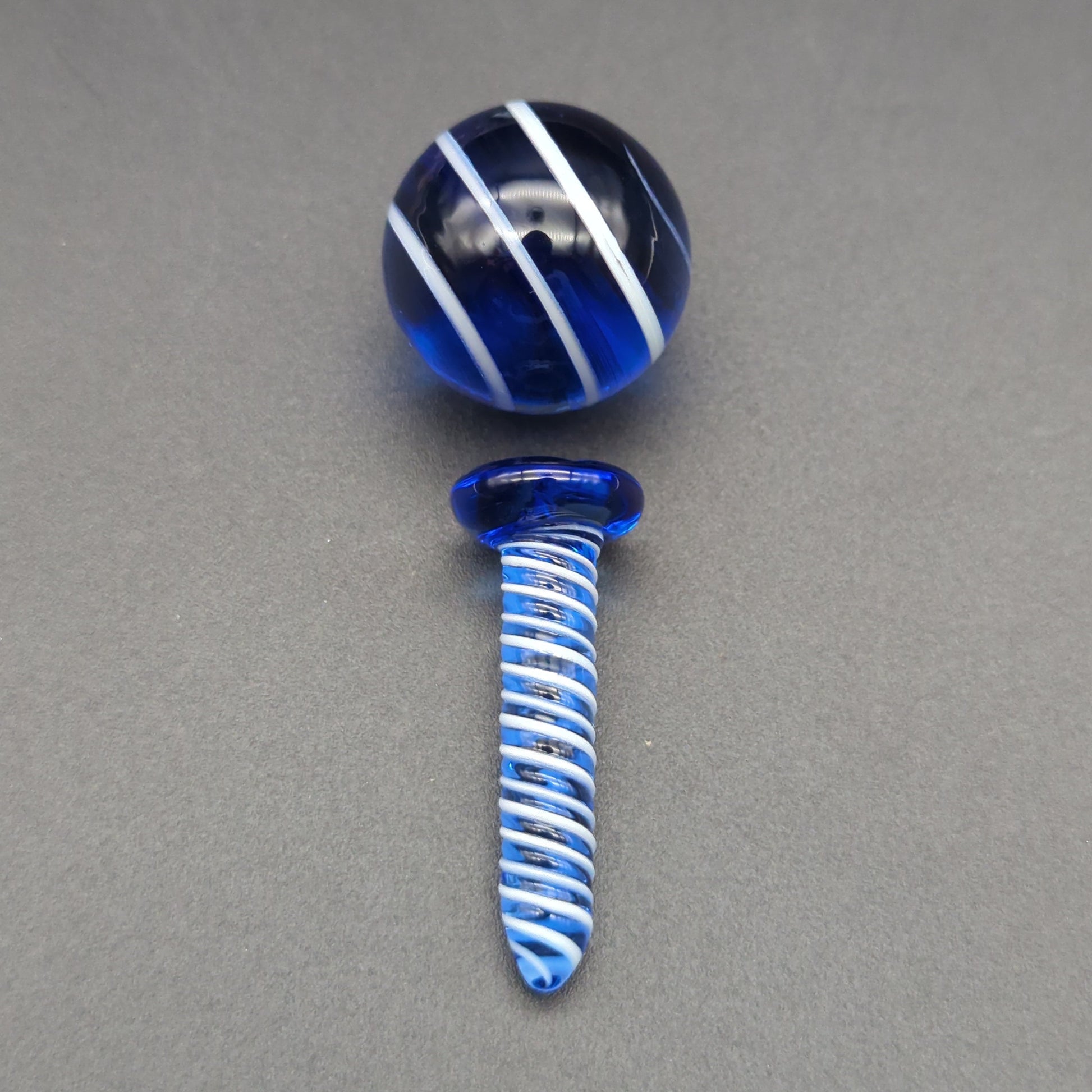 Color Swirl Terp Slurper Screw & Marble Set | 2pc - Avernic Smoke Shop