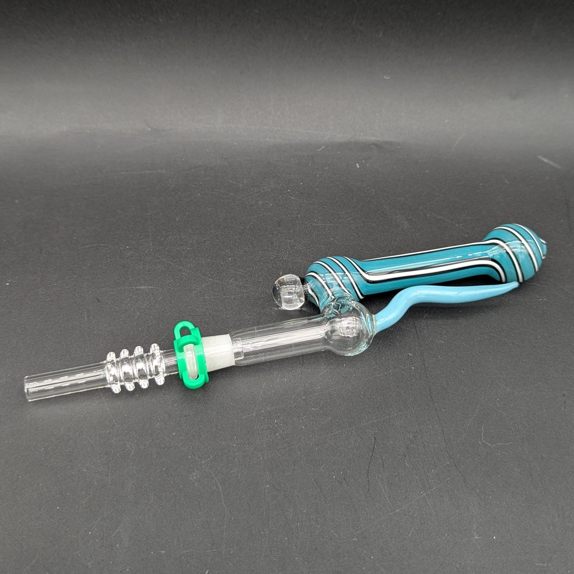Color Twist Horned Glass Dab Straw | 7" | 10mm-Avernic Smoke Shop