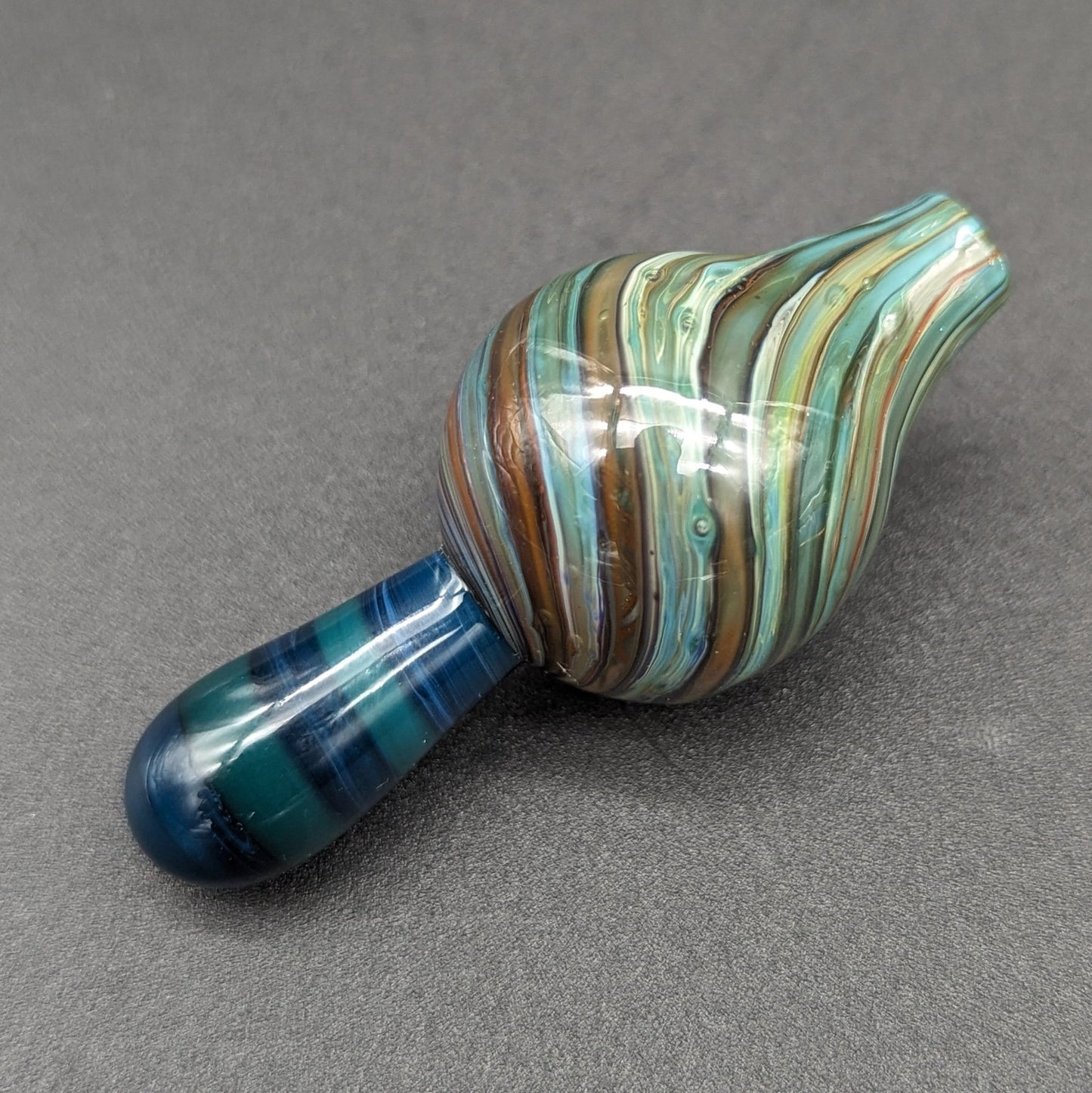 Color Worked Heady Bubble Caps - By Homie G Glass - Meech Madness Smoke Shop