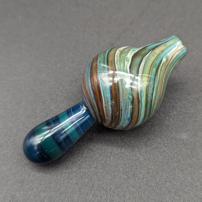 Color Worked Heady Bubble Caps - By Homie G Glass - Meech Madness Smoke Shop