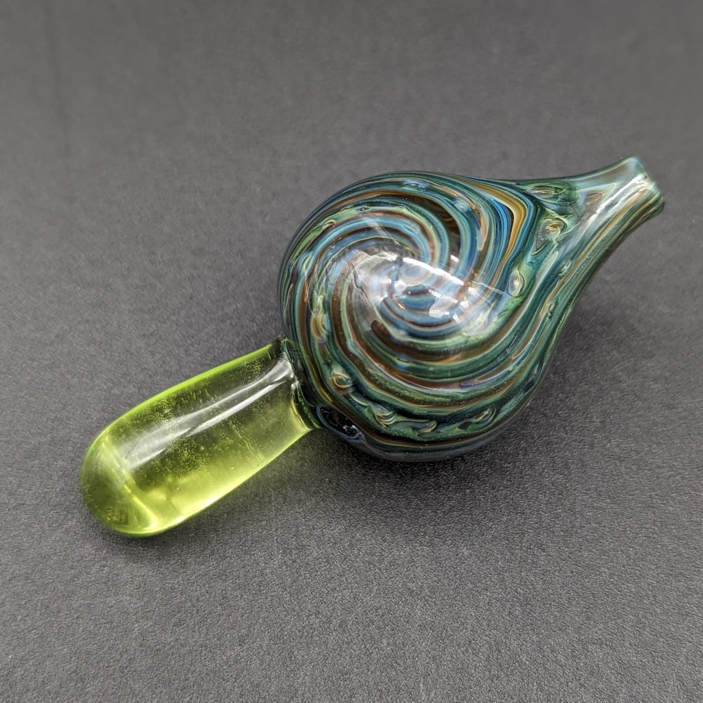 Color Worked Heady Bubble Caps - By Homie G Glass - Meech Madness Smoke Shop