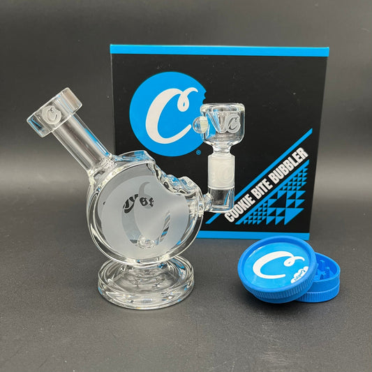 Cookies Bite Glass Bubbler - 5.75" - Meech Madness Smoke Shop