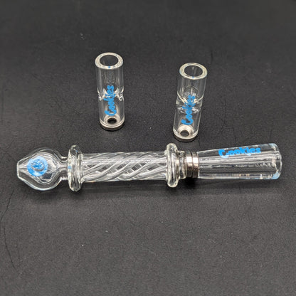 Cookies Pocket Hitter 3 - in - 1 Glass Chillum & Tip Kit | 4" - Meech Madness Smoke Shop
