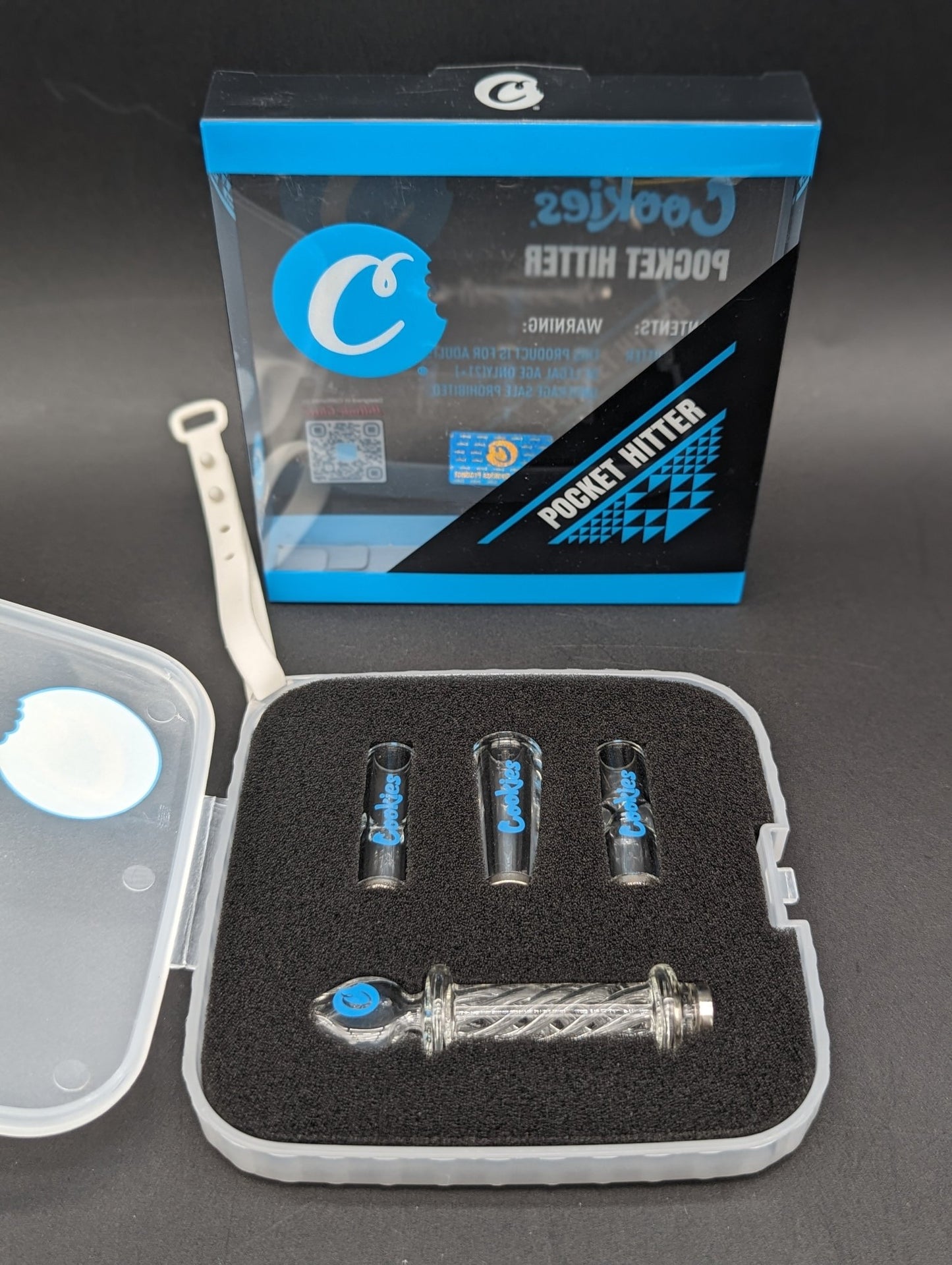 Cookies Pocket Hitter 3 - in - 1 Glass Chillum & Tip Kit | 4" - Meech Madness Smoke Shop