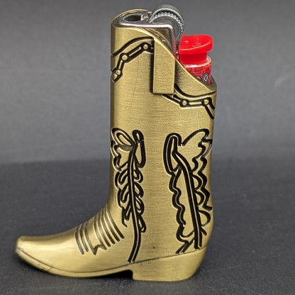 Cowboy Boot Metal Lighter Sleeve for MINI BIC-Meech Madness Smoke Shop