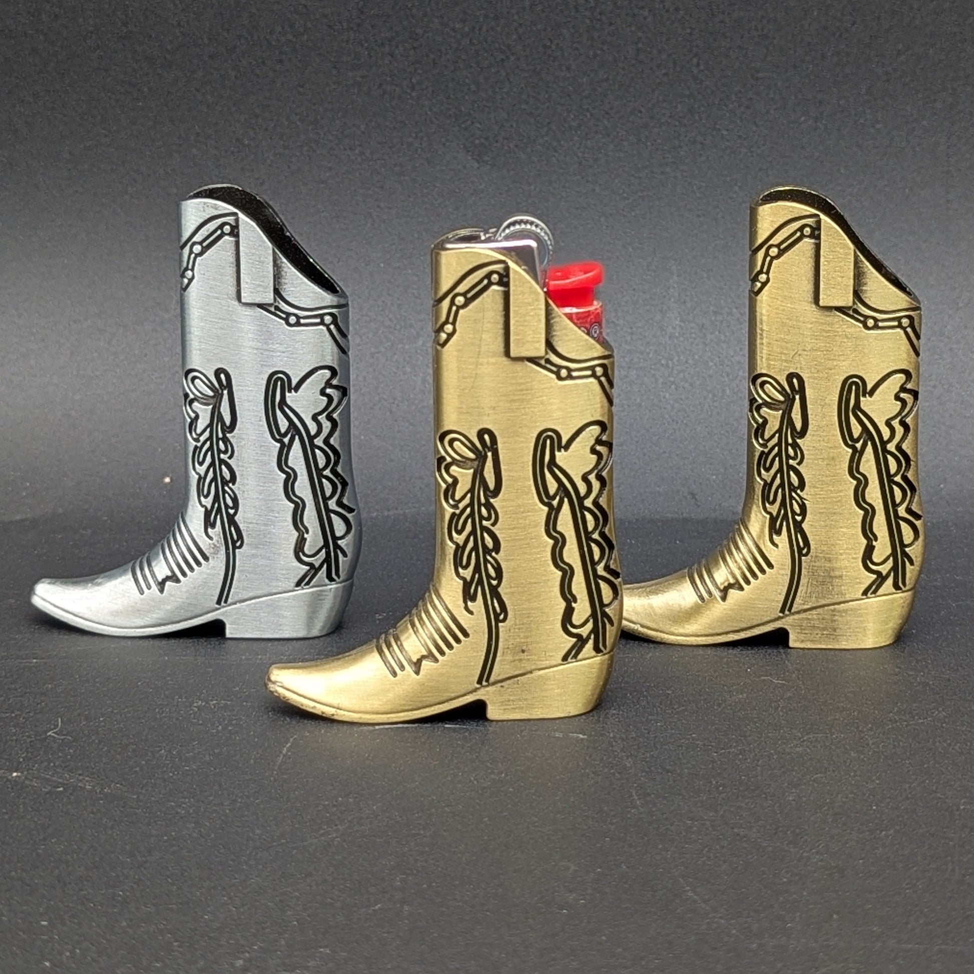 Cowboy Boot Metal Lighter Sleeve for MINI BIC-Meech Madness Smoke Shop
