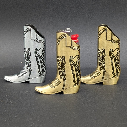 Cowboy Boot Metal Lighter Sleeve for MINI BIC-Meech Madness Smoke Shop