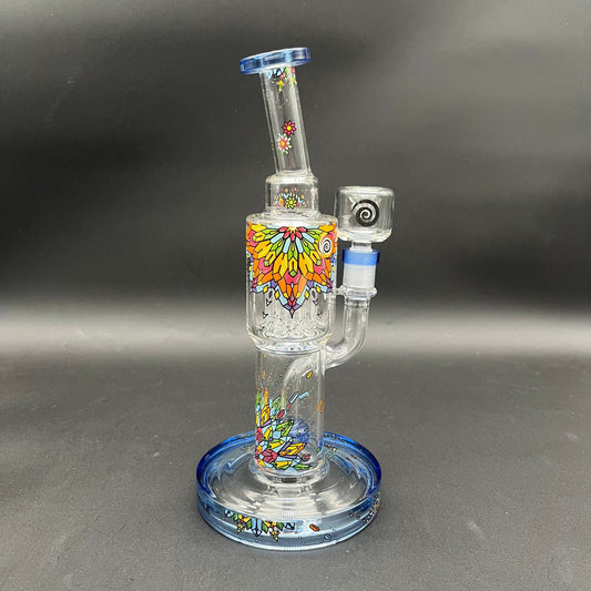 Crystal Mandala 10.5" Dual Perc Bong - Meech Madness Smoke Shop