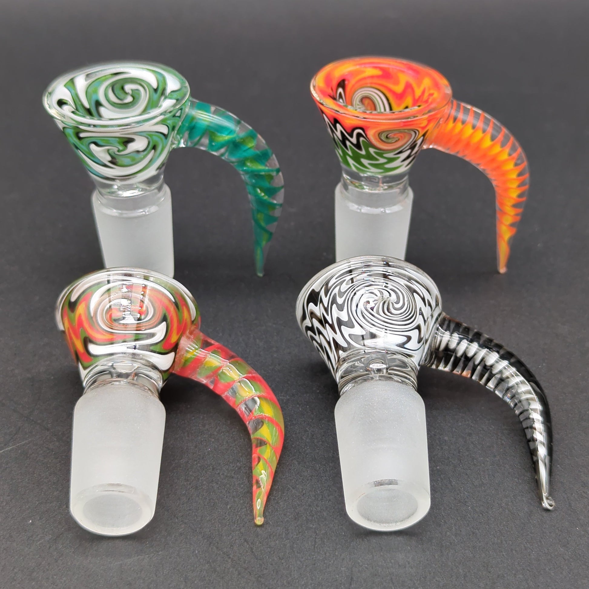 Curved Claw Bowl Piece 18mm - Assorted Colors - Meech Madness Smoke Shop