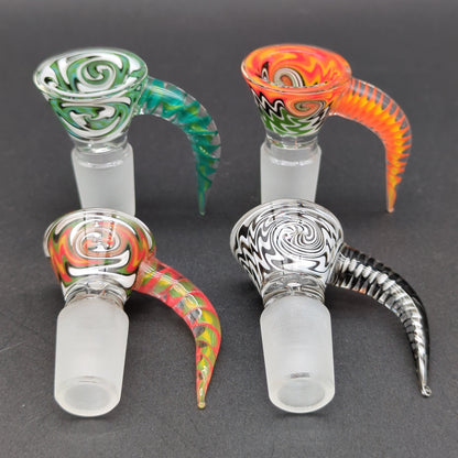 Curved Claw Bowl Piece 18mm - Assorted Colors - Meech Madness Smoke Shop