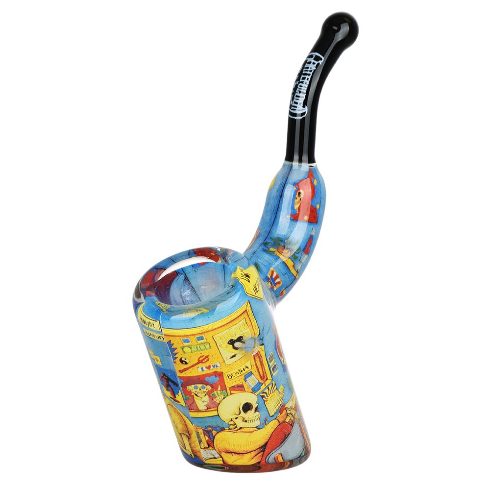 Grateful Dead x Pulsar Inside Print Bent Sherlock Pipe | 4"