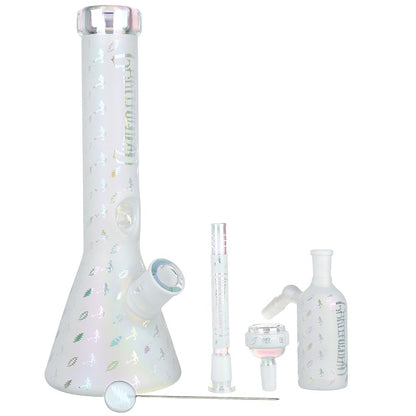 Grateful Dead x Pulsar Bolts And Skellies Glass Beaker Water Pipe Set | 13.75" | 14mm F