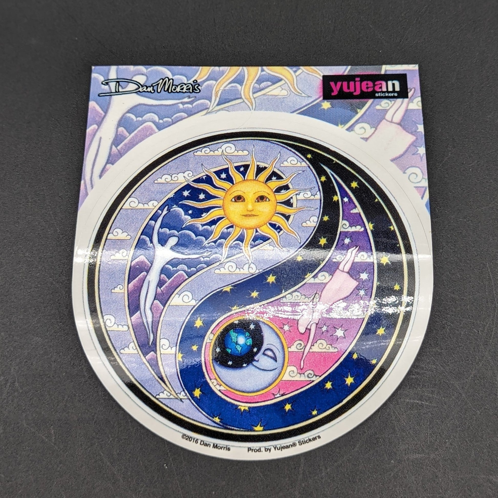 Dan Morris Celestial Yin Yang Round Sticker | 4.5" - Meech Madness Smoke Shop