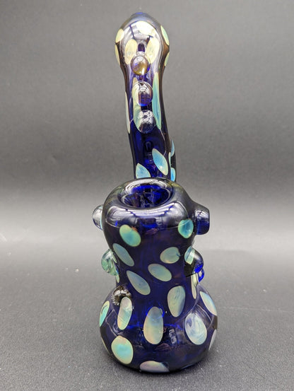 Deep Sea Polka Dot Standing Bubbler 7" - Meech Madness Smoke Shop