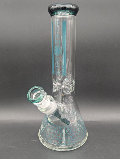 Diamond Glass 12" Honeycomb Pattern Beaker-Avernic Smoke Shop