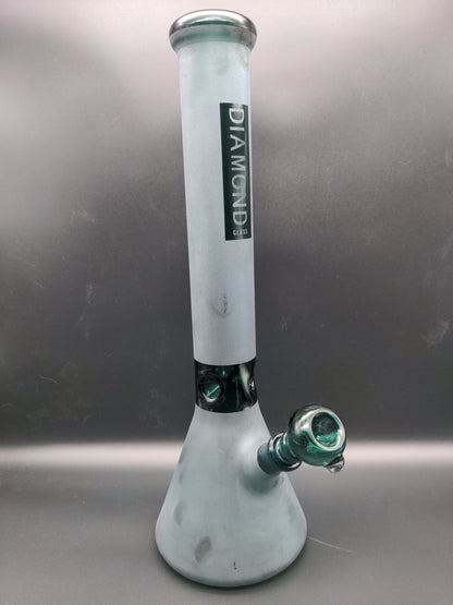Diamond Glass Beaker Water Pipe - 15.5" / 14mm-Avernic Smoke Shop