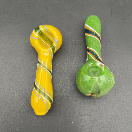 Dichro Spiral Solid Color Hand Pipe - Meech Madness Smoke Shop