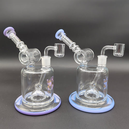 Donut Oil Rig with Froth Perc 7"-Avernic Smoke Shop