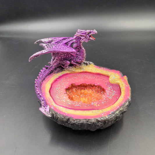 Dragon Geode Ashtray | 4.5" - Meech Madness Smoke Shop