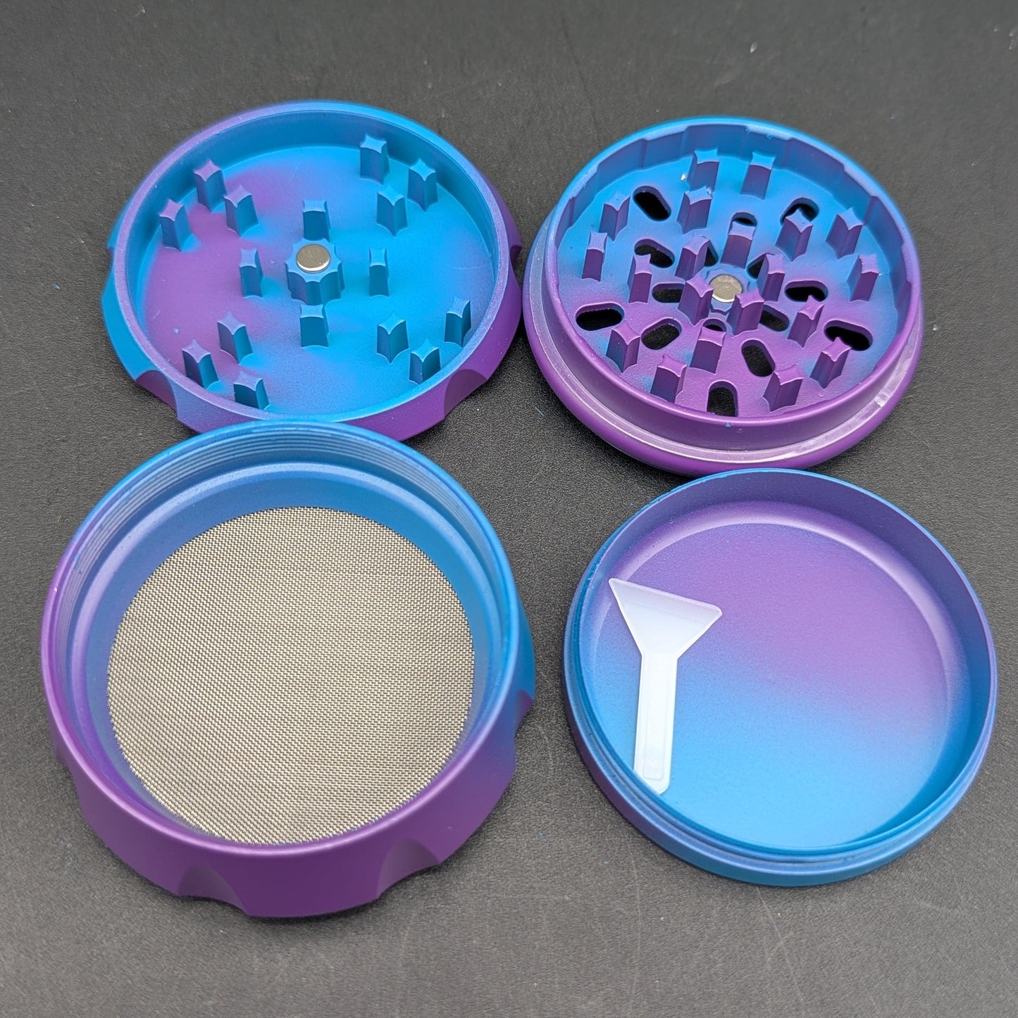 Dual Color Gripped Grinder 63mm-Meech Madness Smoke Shop