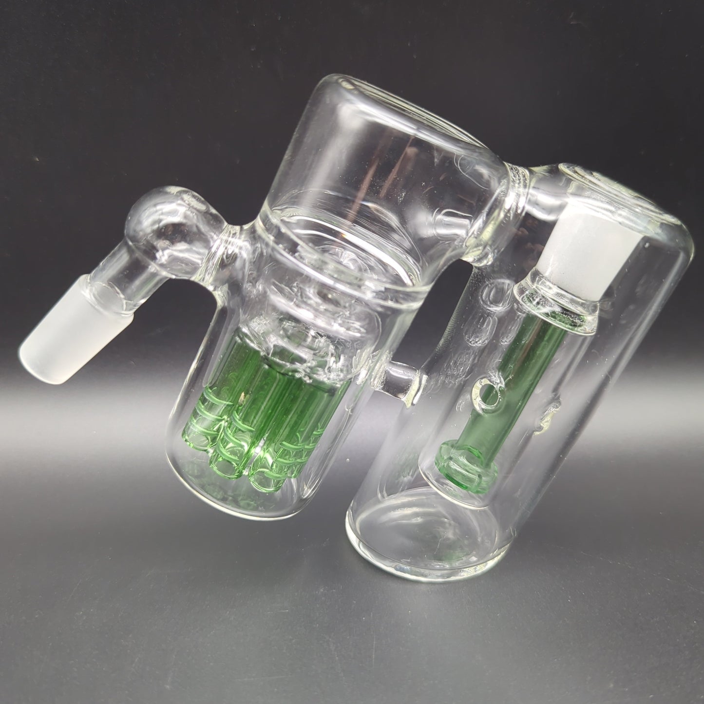 Dual Perc Wet Ash Catcher 14mm 45 Degrees - Avernic Smoke Shop