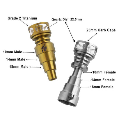 Honeybee Herb Titanium 6 IN 1 Cage Hybrid Dab Dab Nail