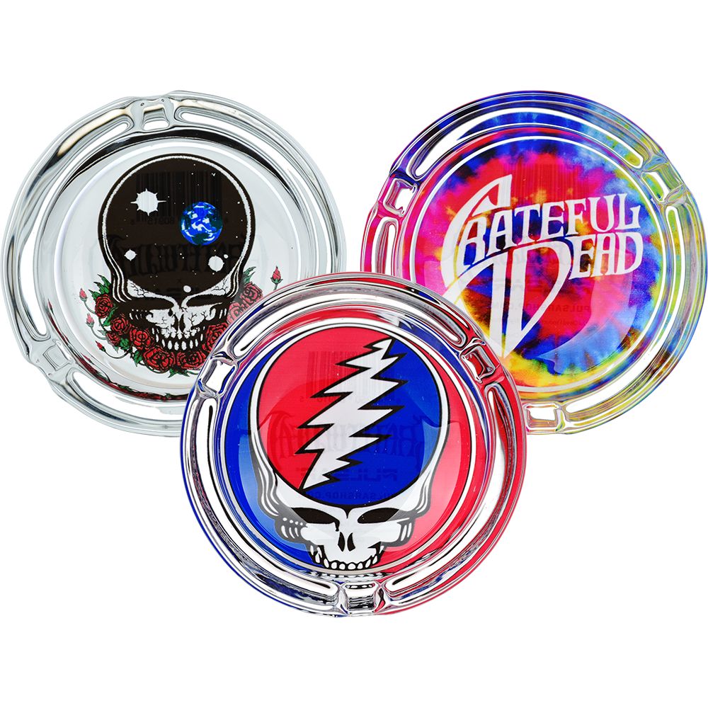 Grateful Dead x Pulsar Licensed Glass Ashtrays - 3.5" / 6ct