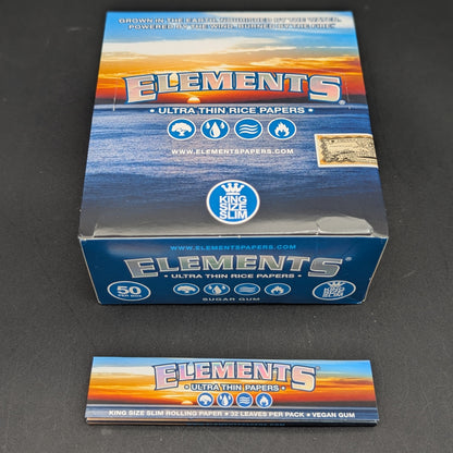 Elements Ultra Thin Kingsize Slim Rice Rolling Papers-Avernic Smoke Shop