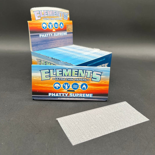 Elements Ultra Thin Rolling Papers - Phatty Supreme | 32 pc - Meech Madness Smoke Shop