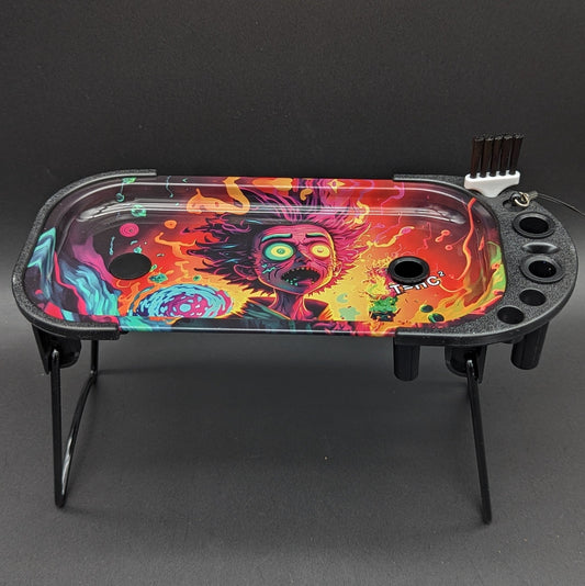 Elevated Metal Rolling Tray & Cone Loader Kit | Wonder Kid | 9.25"x4.2" - Meech Madness Smoke Shop
