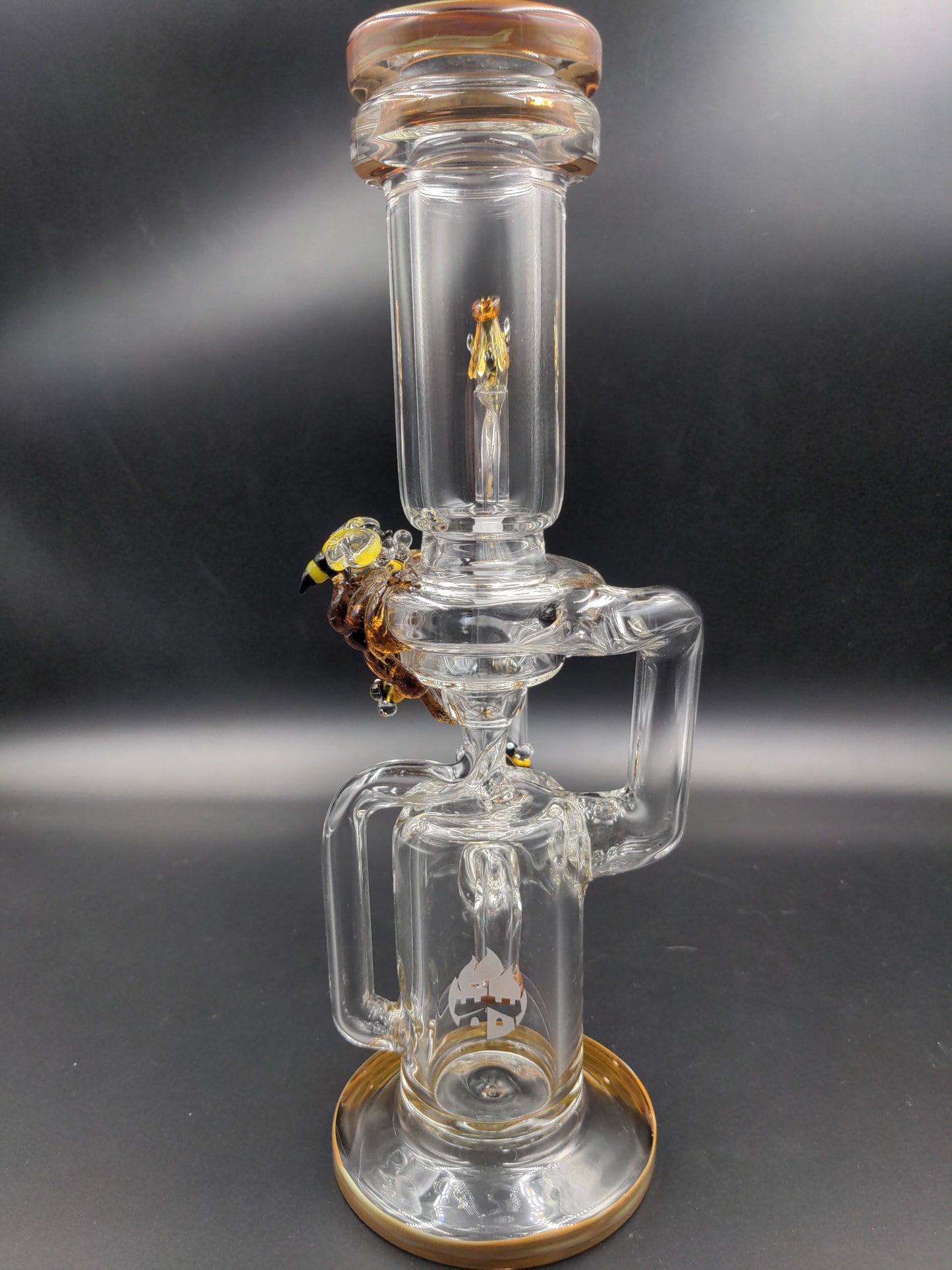 Empire Glassworks Beehive Recycler w/ Banger, Cap, and Pearls - Avernic Smoke Shop