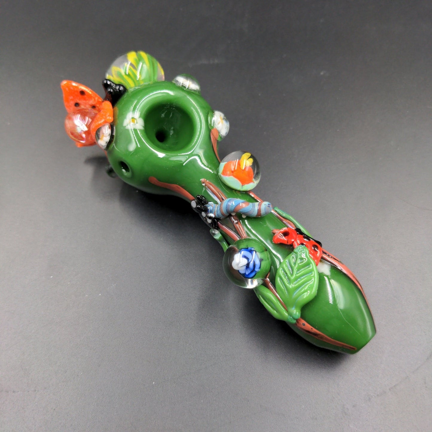 Empire Glassworks Spoon Pipe - Garden Critters - Meech Madness Smoke Shop