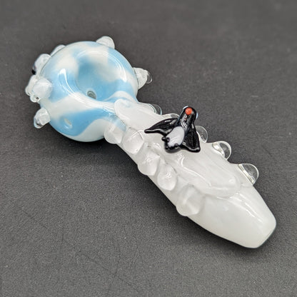 Pipa de vidrio Empire Glassworks con forma de cuchara, pingüinos helados, tamaño pequeño