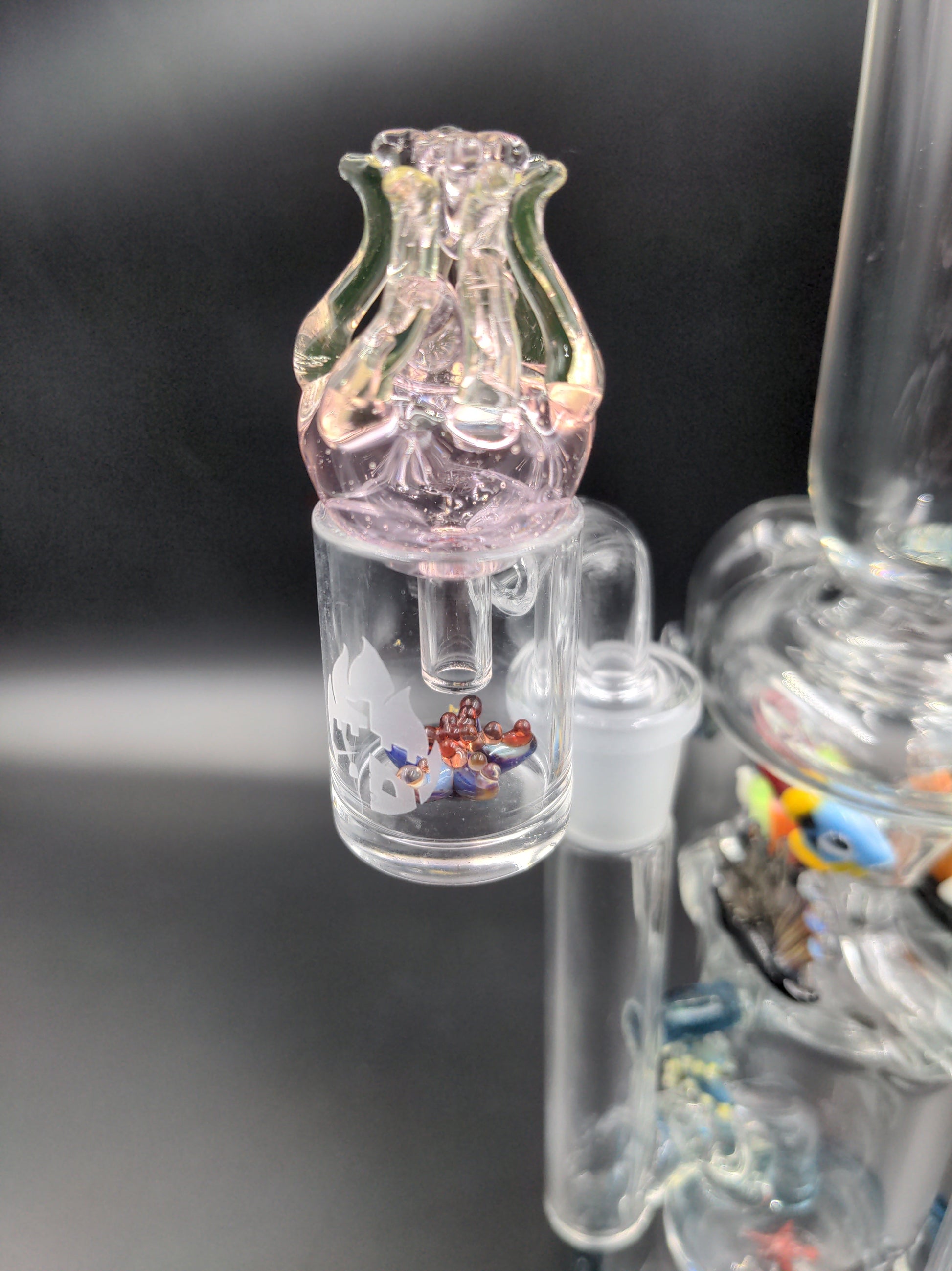 Empire Glassworks "Under The Sea" Recycler w/ Banger, Cap and Pearls - Avernic Smoke Shop