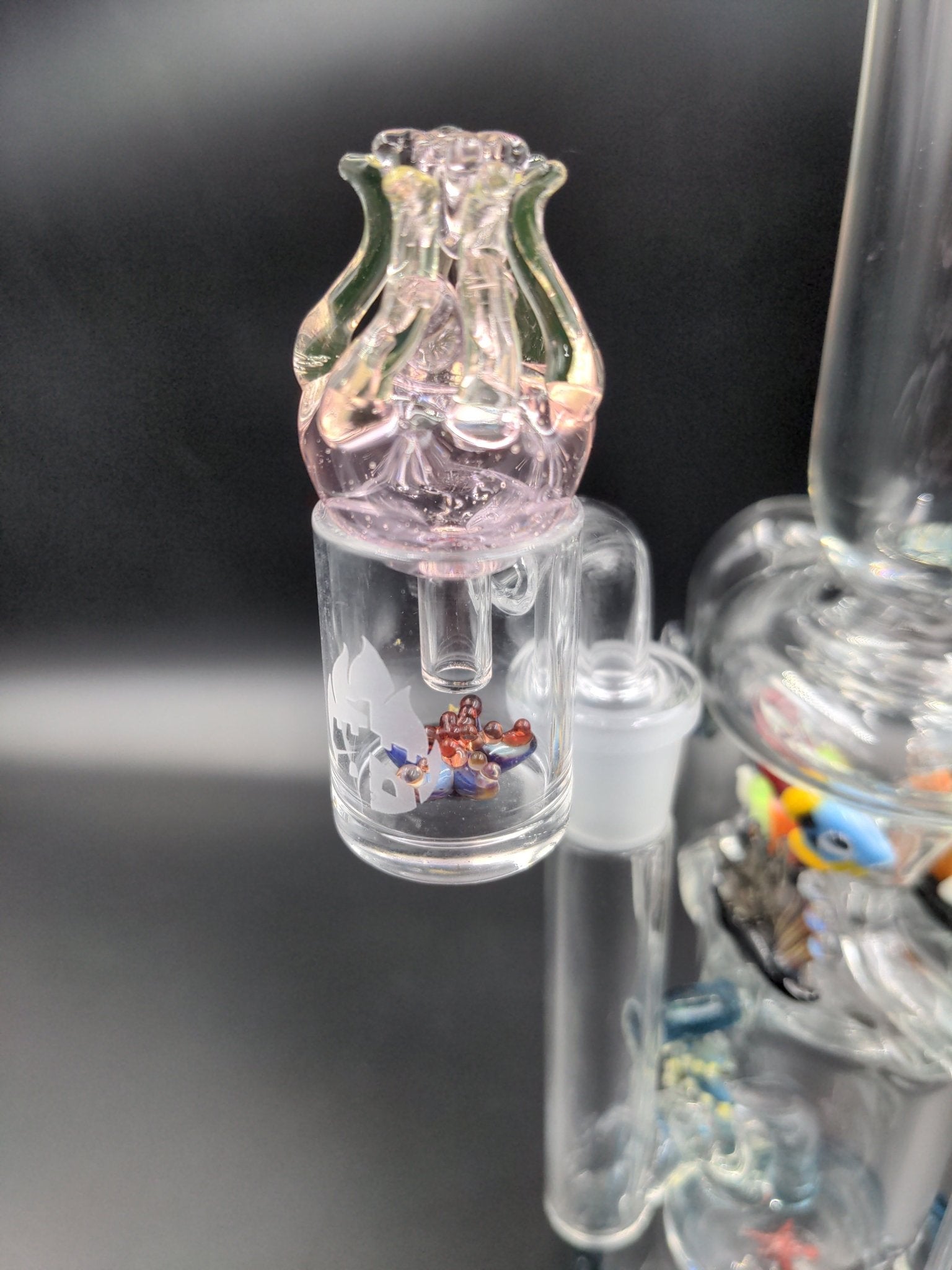 Empire Glassworks "Under The Sea" Recycler w/ Banger, Cap and Pearls - Meech Madness Smoke Shop