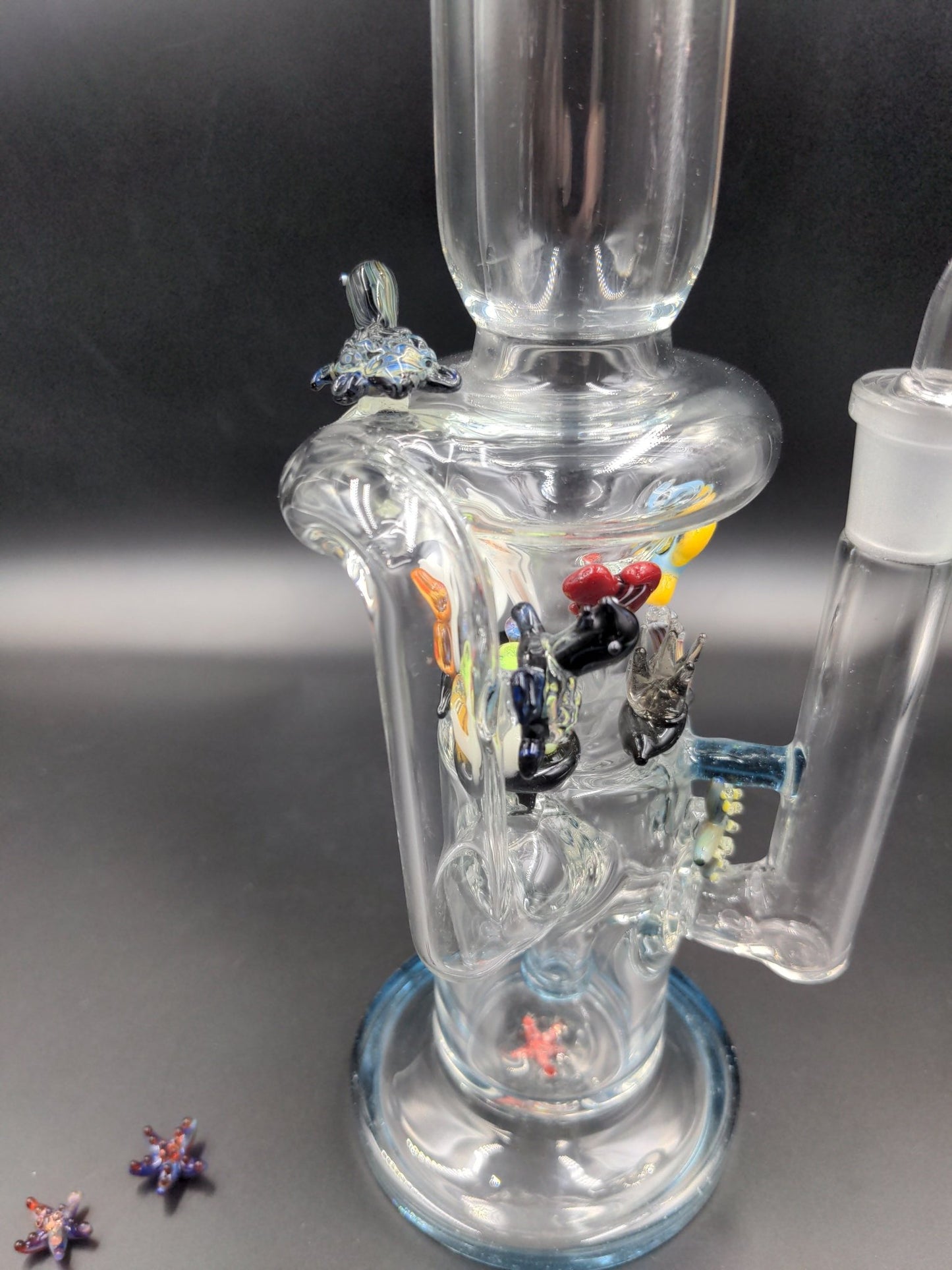 Empire Glassworks "Under The Sea" Recycler w/ Banger, Cap and Pearls - Meech Madness Smoke Shop